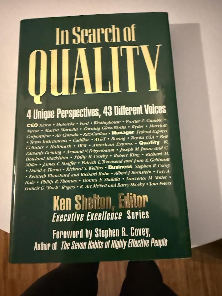 In Search of Quality Book by Stephen R Covey