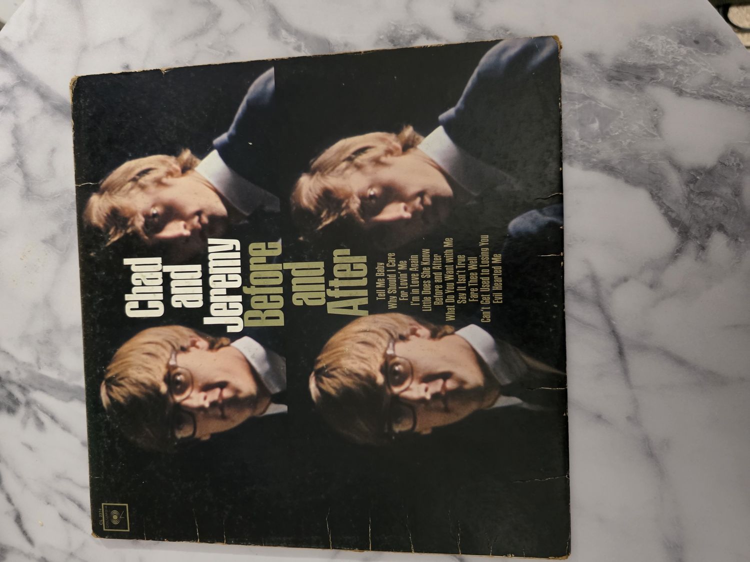 CHAD AND JEREMY BEFORE AND AFTER COLUMBIA RECORDS VINYL LP CL2374 PRE OWNED