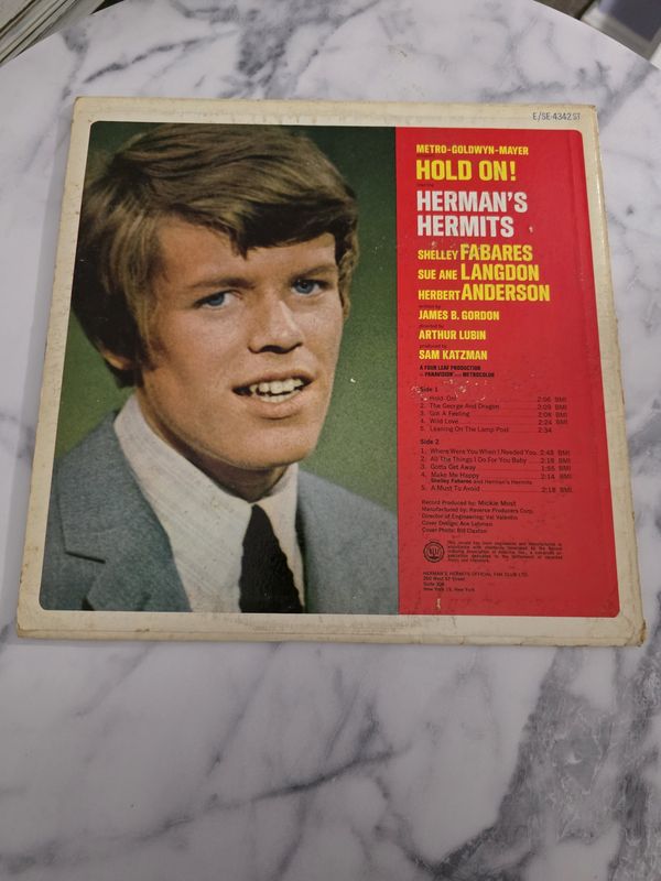 Herman's Hermits - Hold On! Soundtrack Lp E/SE 4342ST Vinyl 1966 US Mgm Records  PRE OWNED