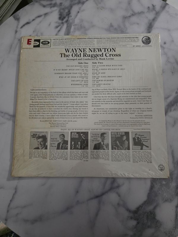 WAYNE NEWTON - The Old Rugged Cross - Capitol ST-2563 - LP Vinyl Record PRE OWNED