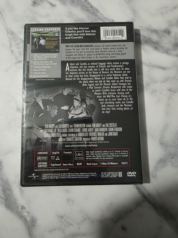 Abbott &amp; Costello Meet Frankenstein DVD Universal Studios Comedy Legends New SEALED