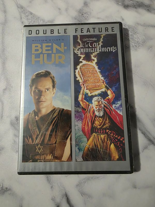 NEW Ben Hur and The Ten Commandments Double Feature DVD Set Classic Movies NEW SEALED