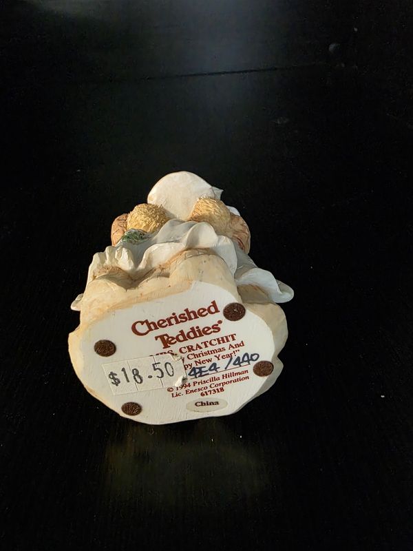 Cherished Teddies MRS. CRATCHIT "A Beary Christmas Happy New Year" 617318 Carol pre owned