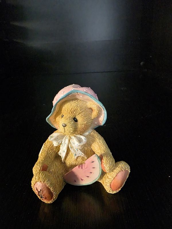 Enesco 1993 Cherished Teddies JULIE July BIRTH MONTH Teddy Bear Hillman 914819 pre owned