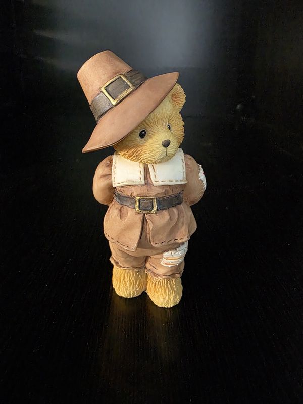 Cherished Teddies Jedediah &quot;Giving Thanks for Friends&quot; Pilgrim 617091 PRE OWNED
