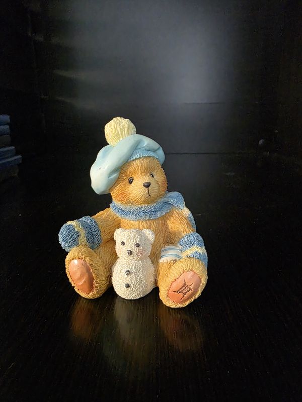 Enesco Cherished Teddies JACK January New Year With Old Friends Snowman914754 PRE OWNED