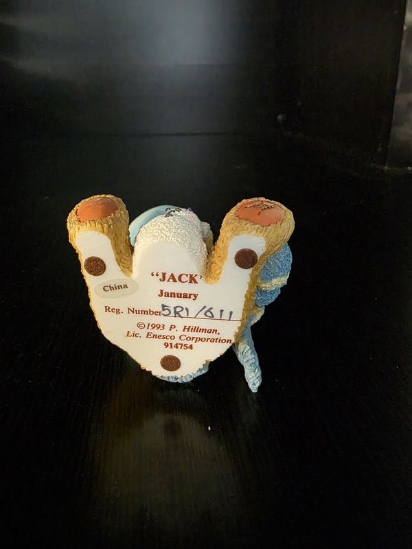 Enesco Cherished Teddies JACK January New Year With Old Friends Snowman914754 PRE OWNED