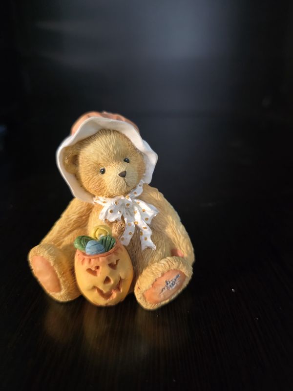 Cherished Teddies Connie Jack-o-lantern Figurine You&#39;re A Sweet Treat # 912794 pre owned