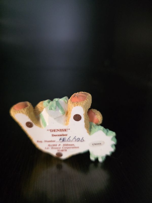 Cherished Teddies DENISE "Happy Holidays Friend" #914878 Enesco Christmas 1993 pre owned