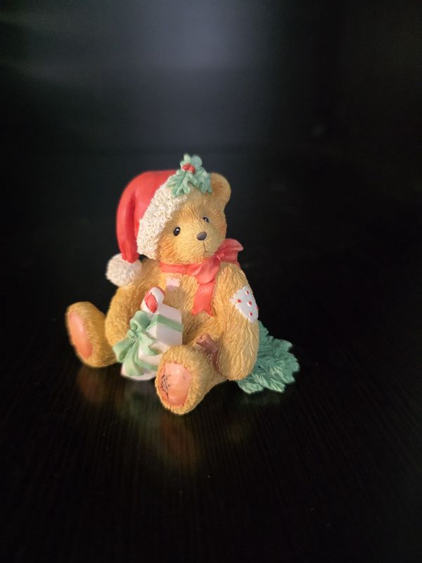 Cherished Teddies DENISE &quot;Happy Holidays Friend&quot; #914878 Enesco Christmas 1993 pre owned