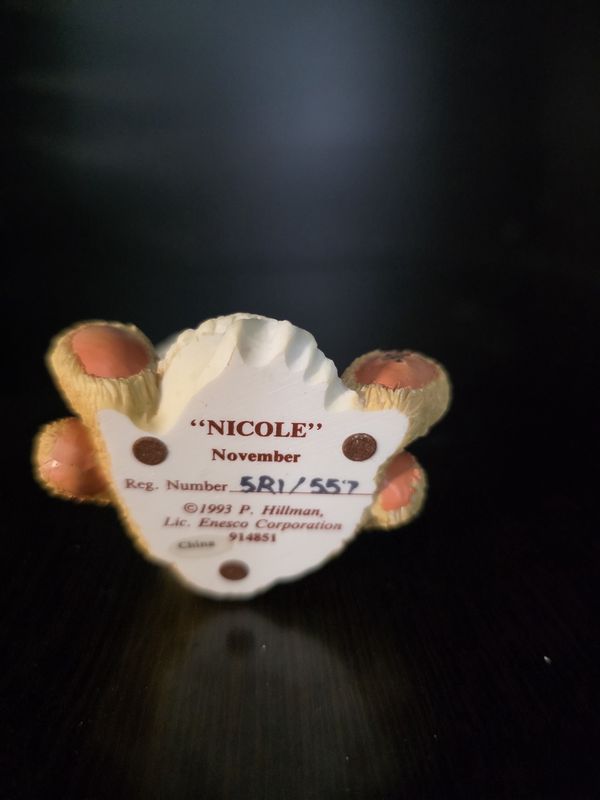Nicole Cherished Teddies November 1993 Enesco Figurine 914851 PRE OWNED