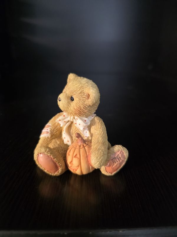 Cherished Teddies Bear Figurine Oscar Sweet Treats October Pumpkin #914843 PRE OWNED