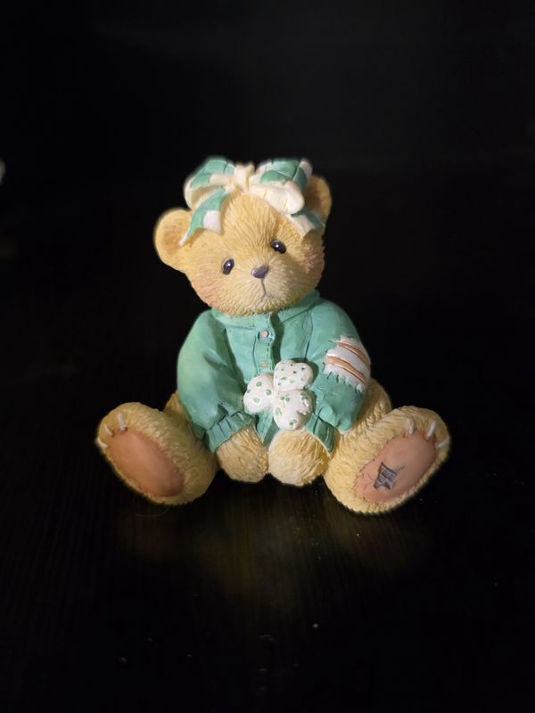 Cherished Teddies KATHLEEN Luck Found Me a Friend in You Figurine 916447 PRE OWNED