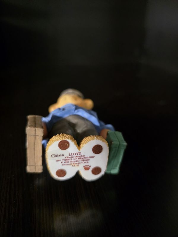 CHERISHED TEDDIES - LLOYD 1997 Figurine - Enesco CT103 - Green Briefcase PRE OWNED
