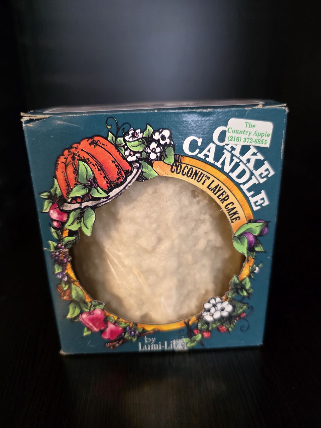 CAKE CANDLE COCONUT LAYER CAKE NIB BY LUMI-LITE
