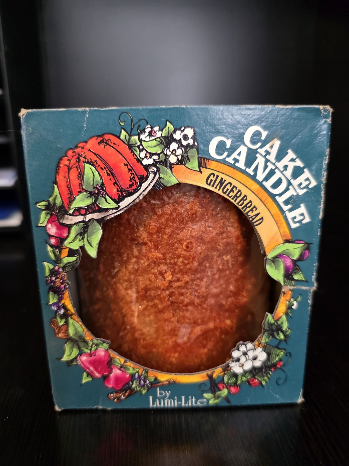Vintage Gingerbread Cake Frosted Pillar Candle Hearth &amp; Home &amp; Lumi-Light NIB