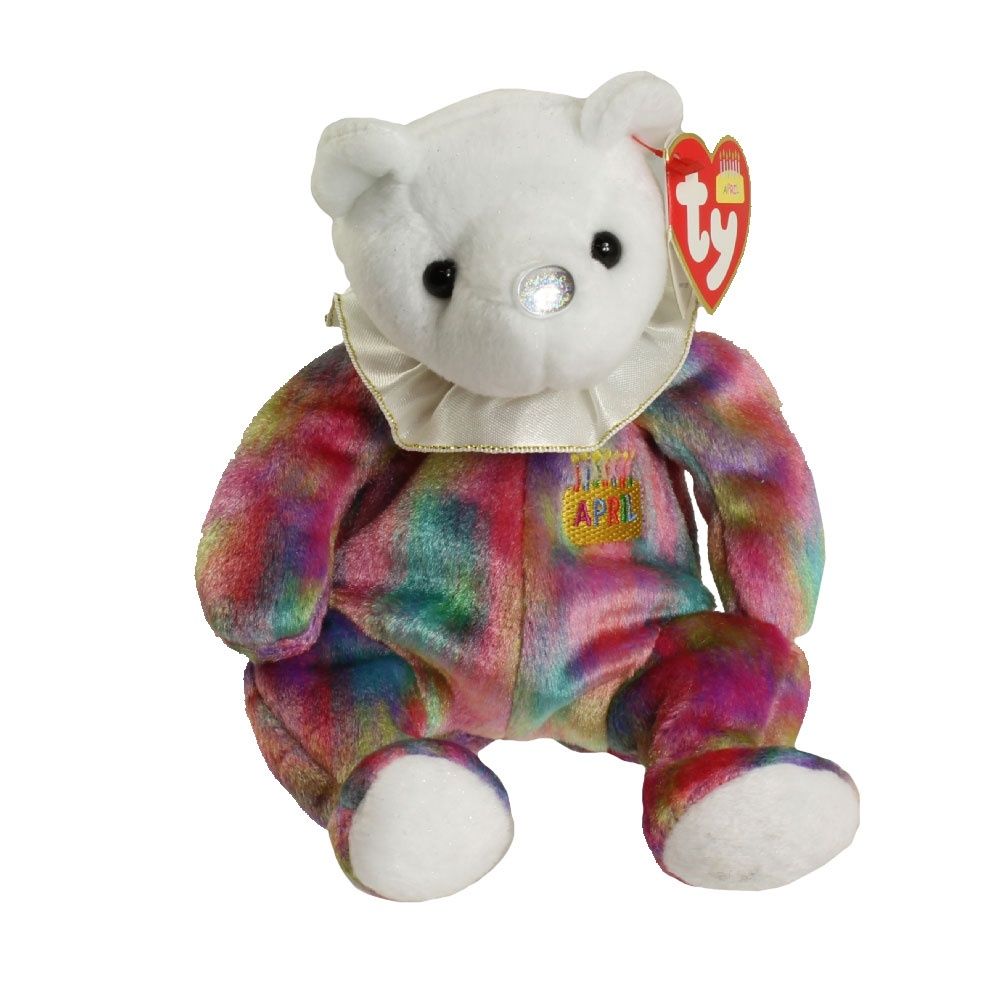 Ty Beanie Baby - APRIL the Birthday Bear