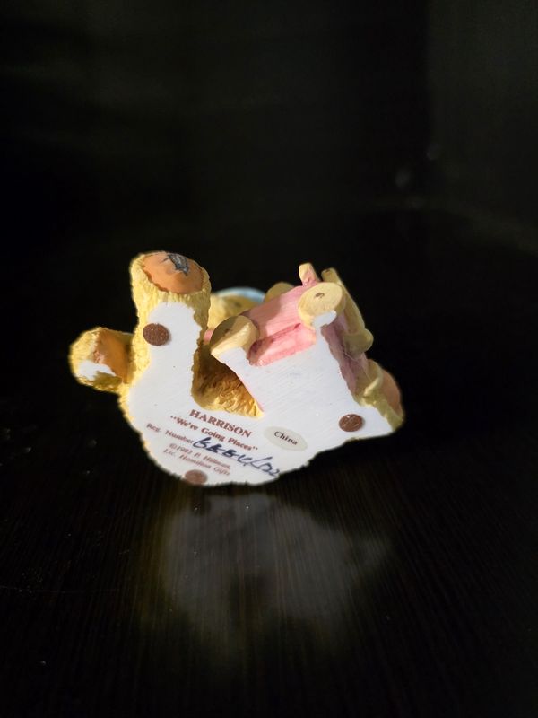 Cherished Teddies HARRISON "We're Going Places" 1992 Toy Cart Hat ENESCO PRE OWNED