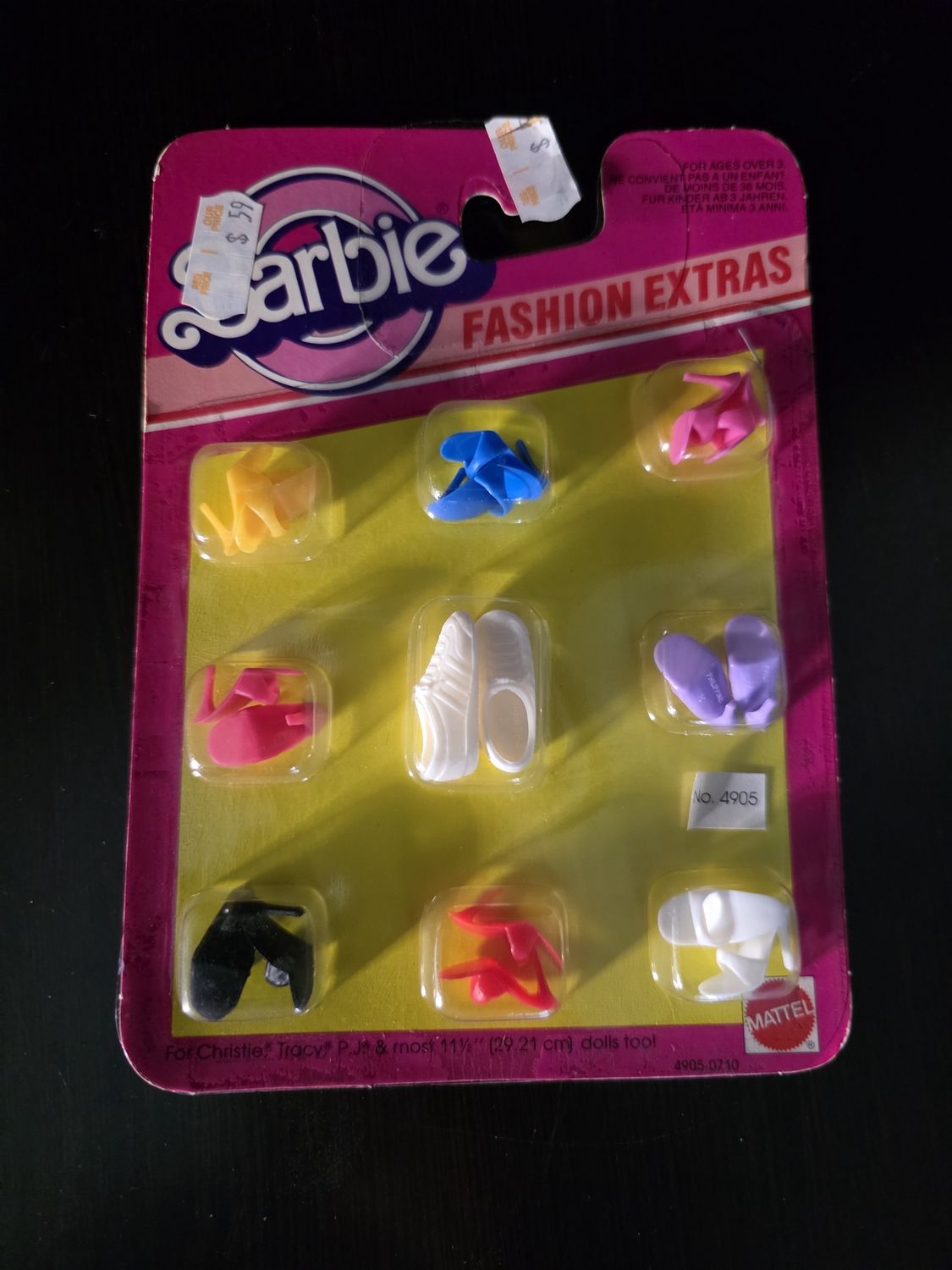 Vintage Mattel 1984 Barbie Fashion Extras Shoes 9 PAIR 4905 SEALED