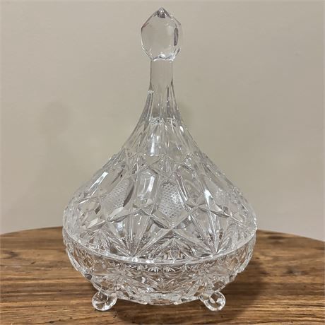 VINTAGE Cut Crystal Decanter - 9.5&quot; H