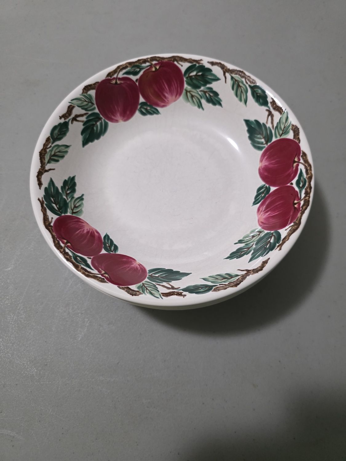 Nancy Calhoun Bella Roma 8 Coupe Soup Bowl Lot Apples Cafe Classico Vintage PRE OWNED 7.5&quot;