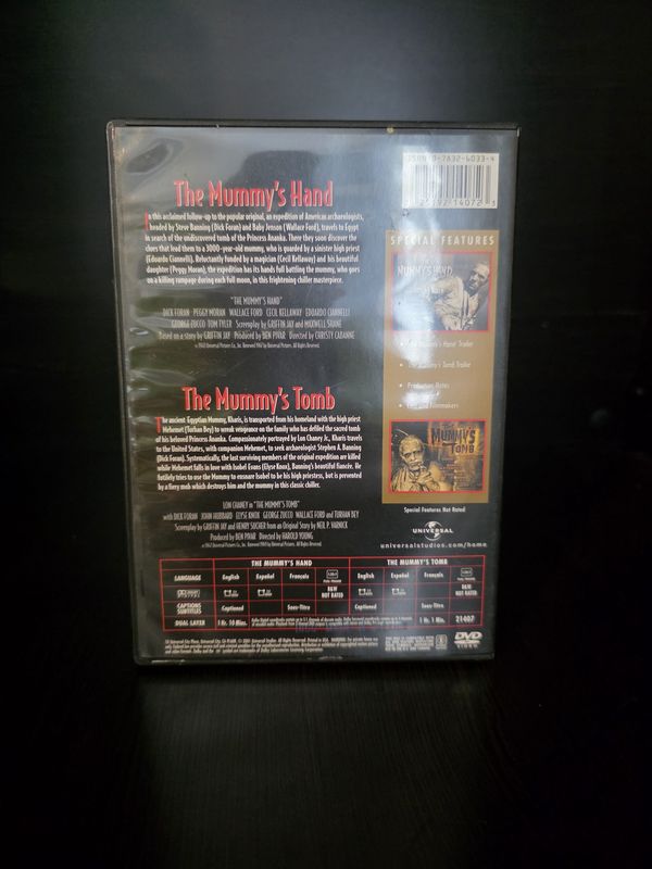 The Mummy's Hand / The Mummy's Tomb DVD Dick Foran PRE OWNED