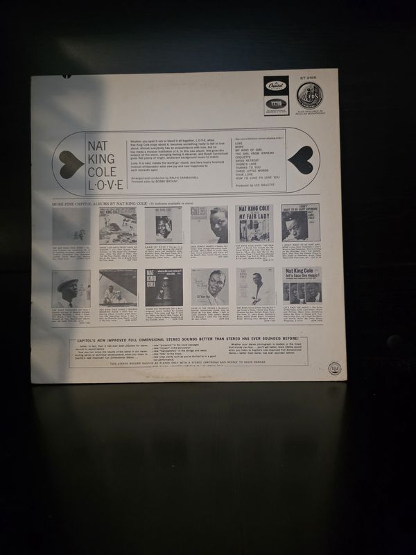 L O V E Nat King Cole Vinyl LP STEREO Capitol ST2195 PRE OWNED