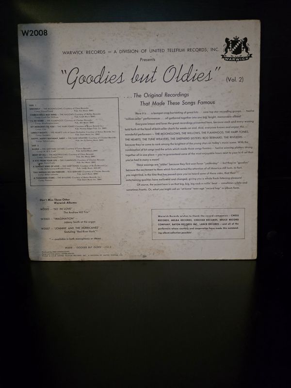 "GOODIES BUT OLDIES - VOLUME 2" - VARIOUS ARTISTS PRE OWNED 1959