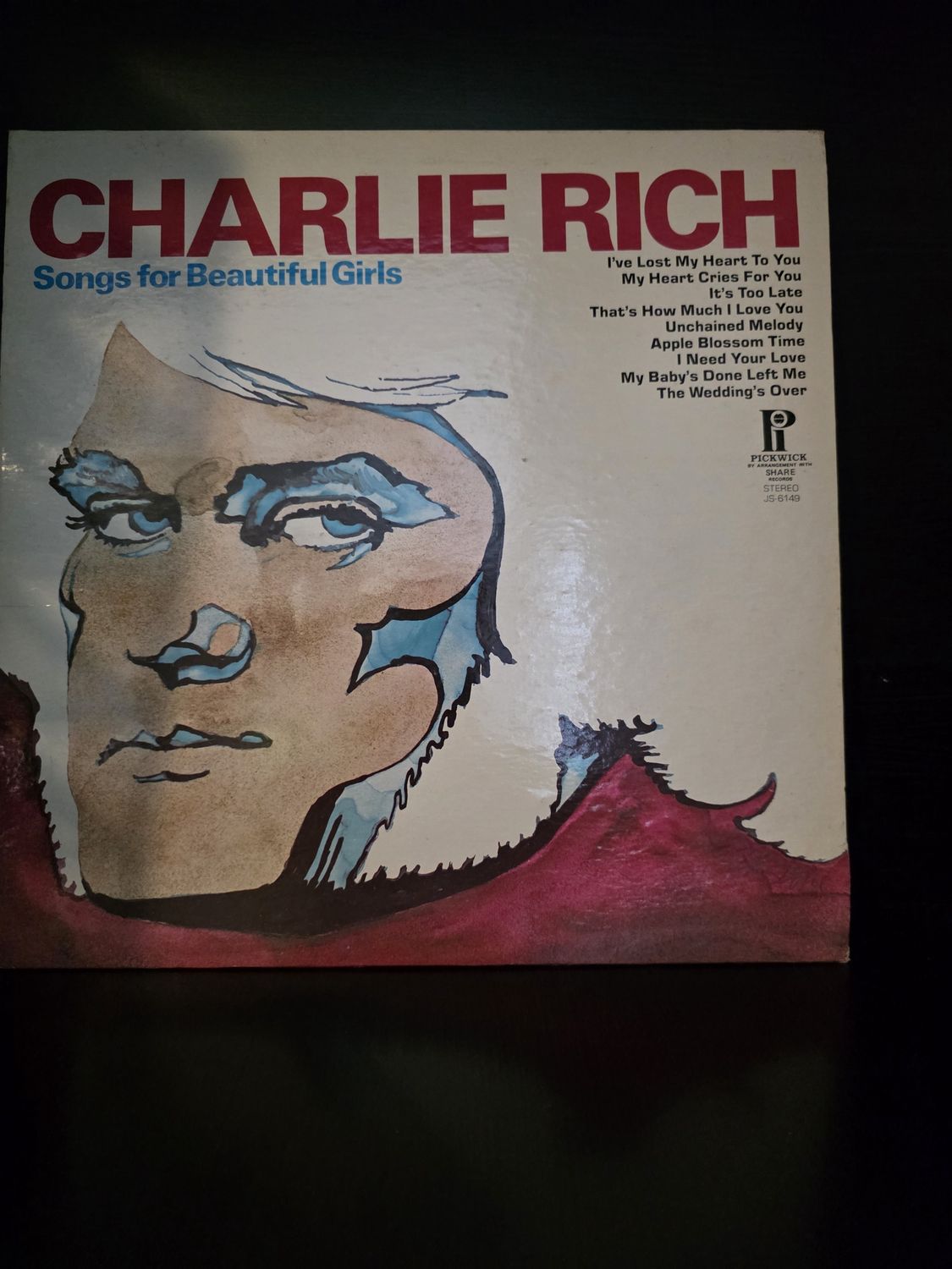 Charlie Rich Songs For Beautiful Girls VINYL PRE OWNED