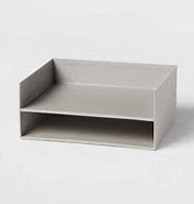 BRIGHTROOM Canvas Letter Tray Organization Set of 2 BLACK