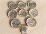 Wendell August Forged Metal Collectible Coasters - Set of 8 and Ornament
