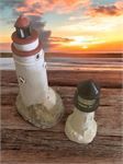 Geo Lefton 1992 11&quot; Marblehead Ohio Lighthouse Lamp &amp; Old Spice Light House