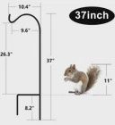 BEAU JARDIN 4 Pack Shepherd Hook 37 Inch One Piece Structure No Assembly Requ...