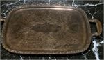 Ornate Vintage Silver Plated Serving Platter/Serving Tray With Handles 20x11.5