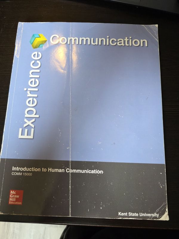 Experience Communications Introduction To Human Communication Kent State