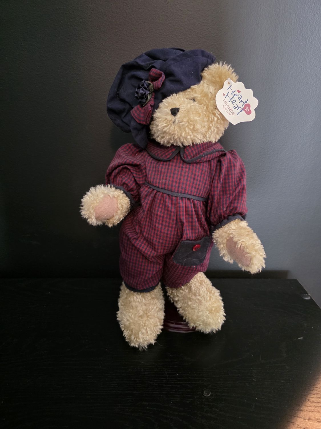 Boyds Bear Samantha Heart To Heart Friends By Boyds 14inches Elegant Vintage WITH STAND