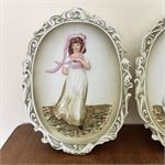 Lefton China Porcelain Wall Plaque - 8 3/8&quot;H woman