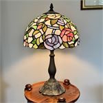 Tiffany Style Stained Glass Table Lamp - 20&quot;T