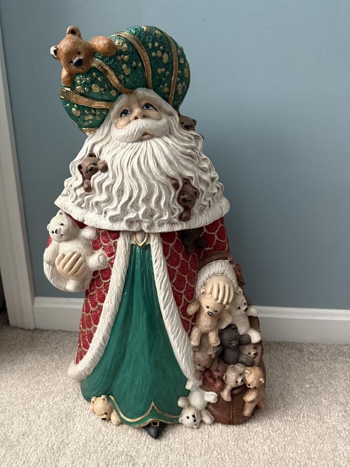 Whispering Pines Ceramics Custom Made Santa with Teddies LMR 96