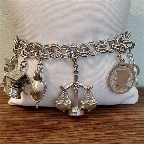 Vintage Monet Charm Bracelet
