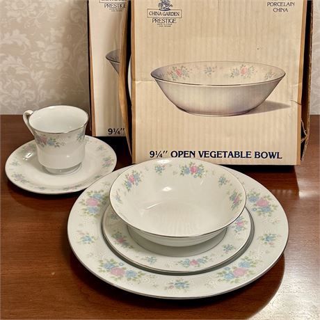 China Garden Prestige Serving Bowls &amp; Single 5-Piece Place Setting