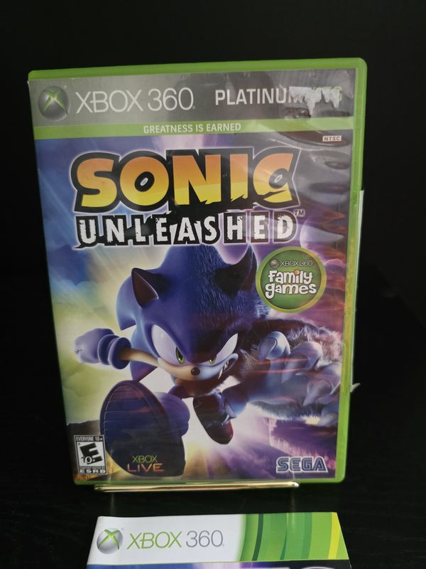 Sonic Unleashed Platinum Hits (Microsoft Xbox 360, 2008) Complete/ Manual