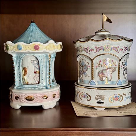 Princeton Gallery &amp; Schmid Carousel Musical Boxes
