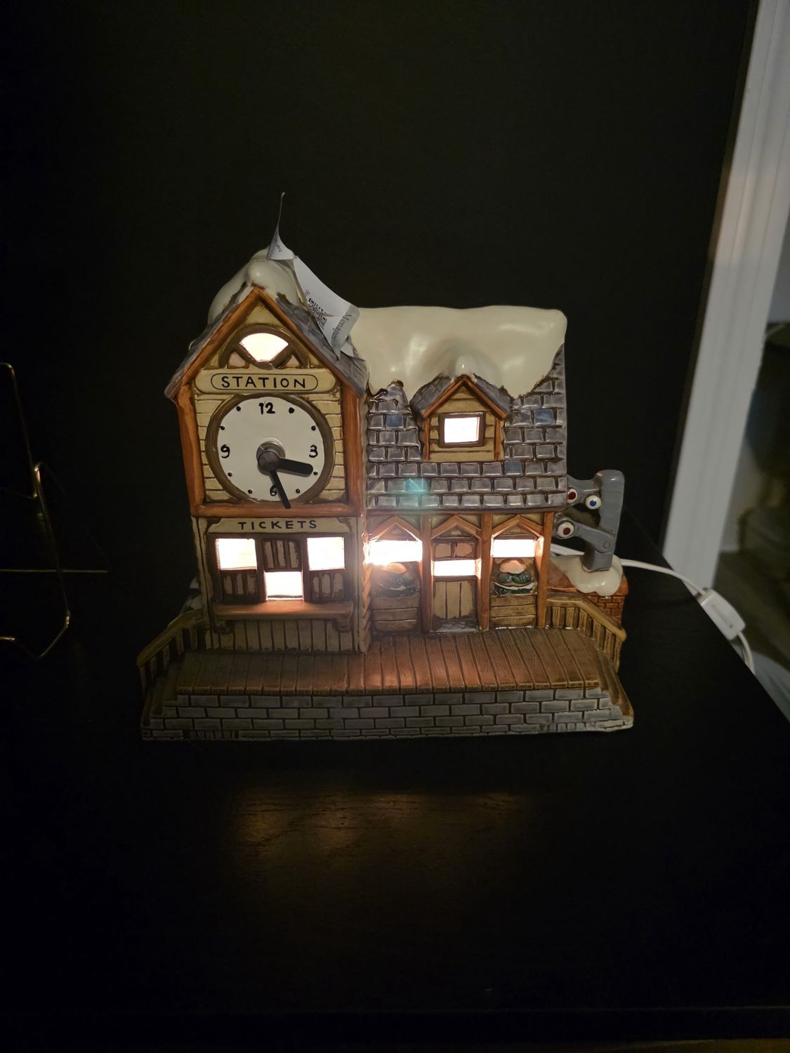 Lefton Christmas Village Colonial MULBERRY STATION 07344 Vintage 1989