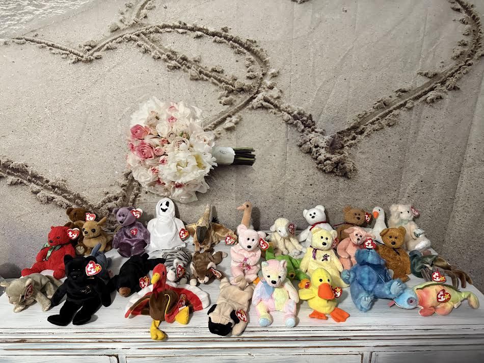 Huge Lot Beanie Babies with Tags Including The End Bear