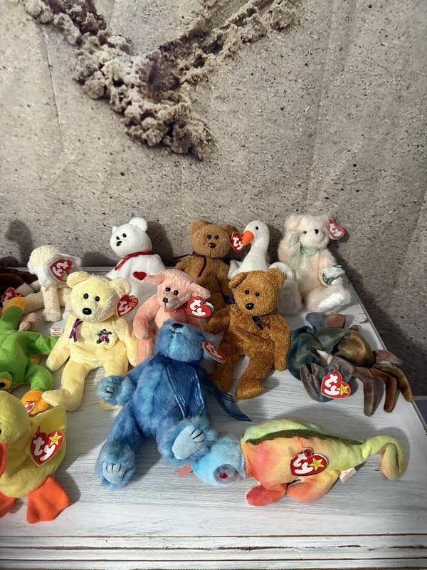 Huge Lot Beanie Babies with Tags Including The End Bear