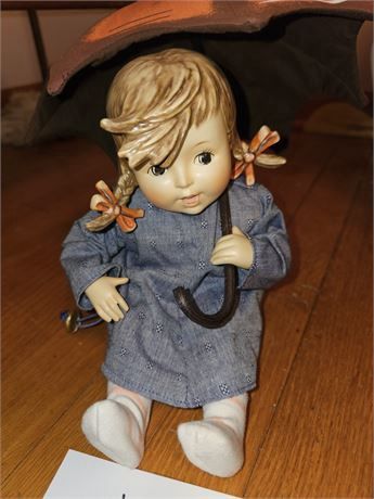 Vintage 1987 Umbrella Girl Goebel- Hummel Doll West Germany