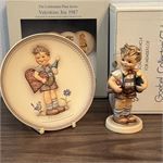 Hummel Goebel Valentine Joy 1979 Collector&#39;s Club Figurine &amp; Plate