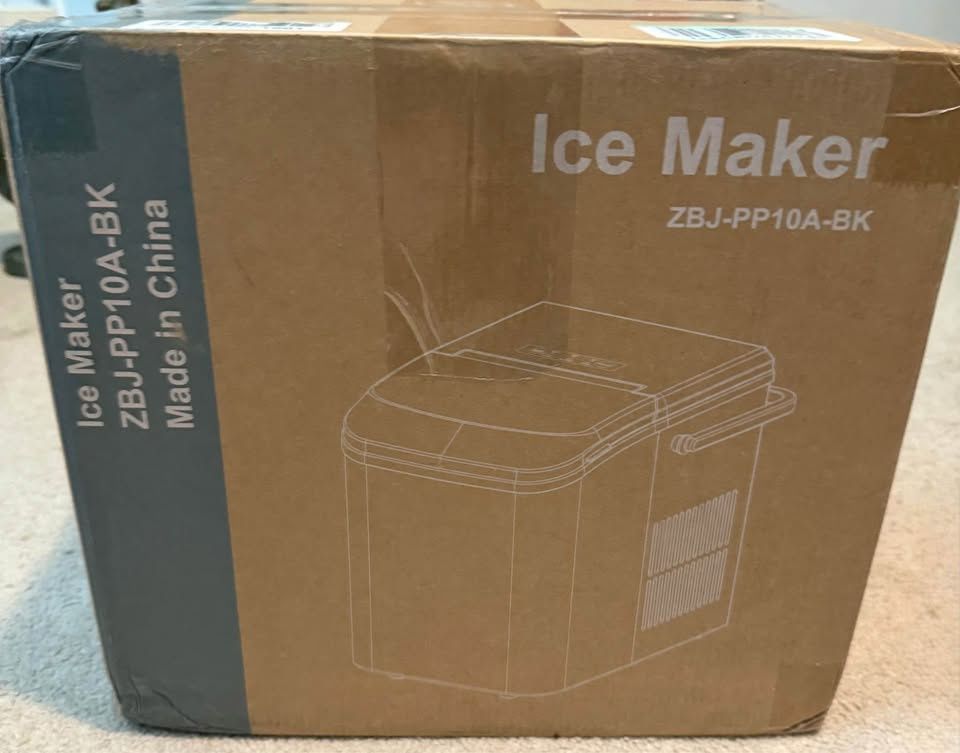 NEW Countertop Ice Maker Model # ZBJ-PP10A-BK | Black