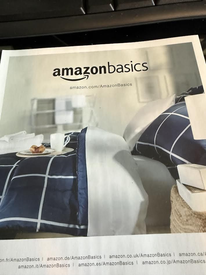 Amazon Basics Microfiber Comforter Blanket Full or Queen Black/Gray